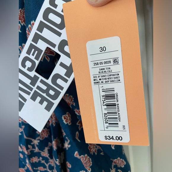 Future Collective-Jenny K Lopez Blue floral skirt-size 30 NWT - Picture 4 of 8